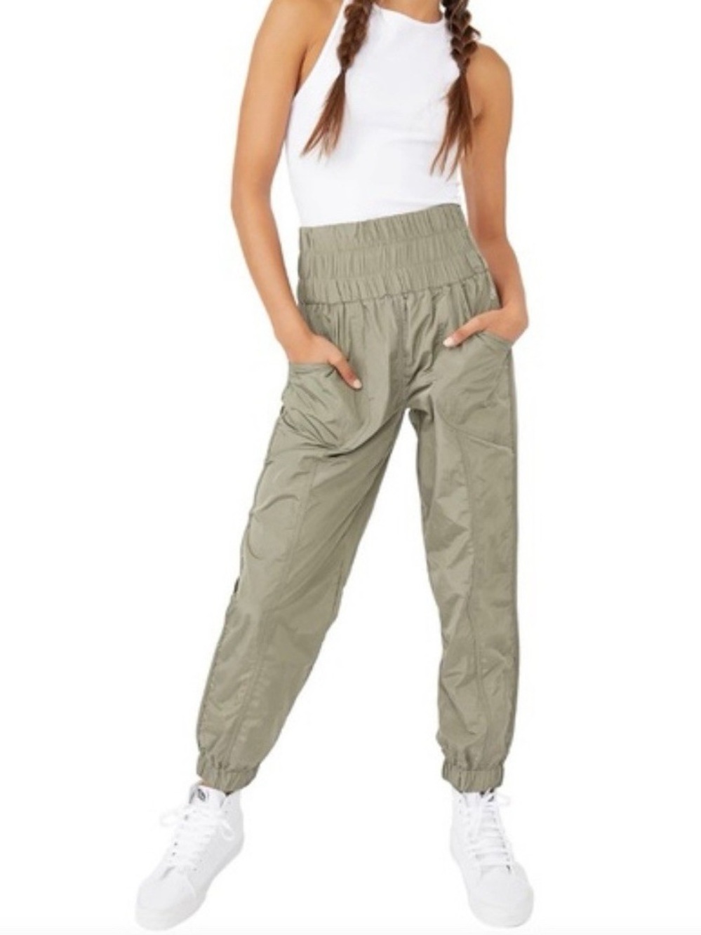 Free People Movement The Way Home Joggers Pants Herbalicious Green Medium NWT